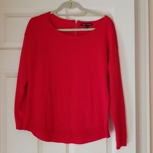 Red zipper accent sweater